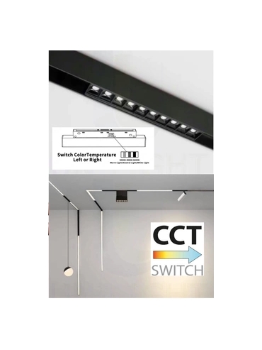 OPRAWA MAGNETYCZNA 3000K 19.5cm CZARNA 10122