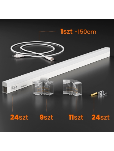Hexagon do garażu LED 192W 5000K 5420
