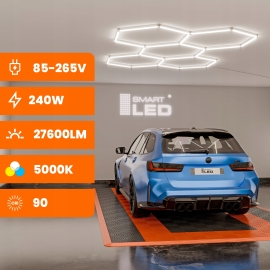 Hexagon do garażu LED 192W 5000K 5420