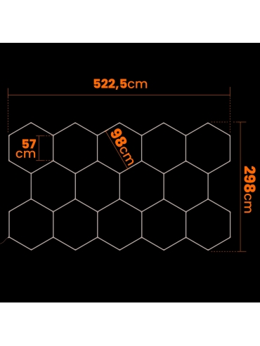 Hexagon do garażu LED 570W 5000K 5421