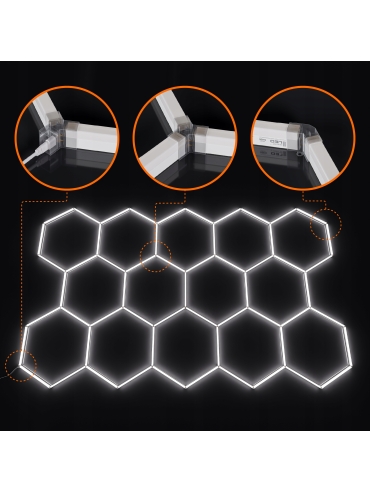Hexagon do garażu LED 496W 5000K 5422