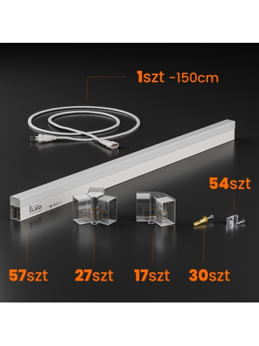 Hexagon do garażu LED 496W 5000K 5422