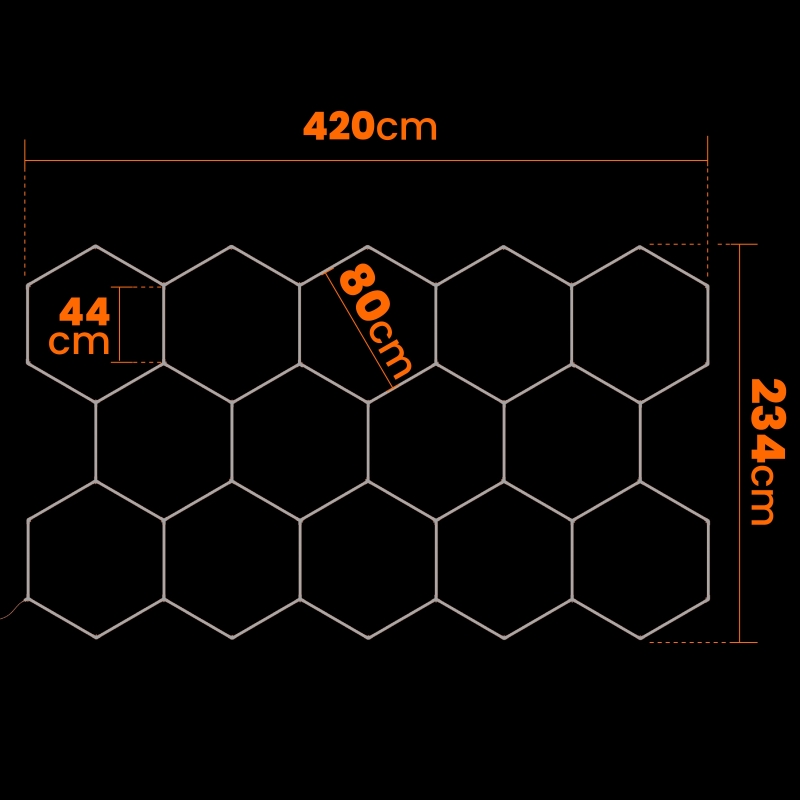 Hexagon do garażu LED 496W 5000K 5422
