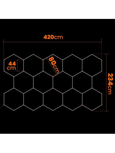 Hexagon do garażu LED 496W 5000K 5422