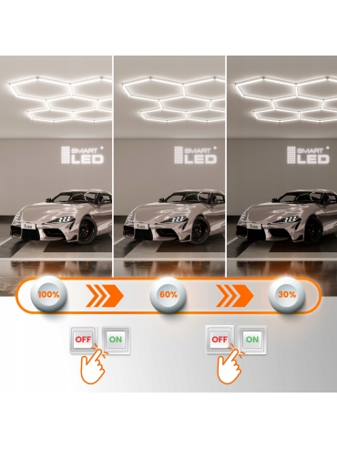 Hexagon do garażu LED 496W 5000K 5422