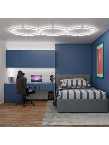 Hexagon do garażu LED 128W 6000K 5433