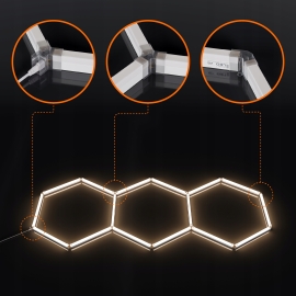 Hexagon do garażu LED 128W 4000K 5432