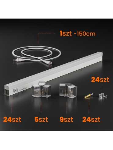 Hexagon do garażu LED 128W 4000K 5432