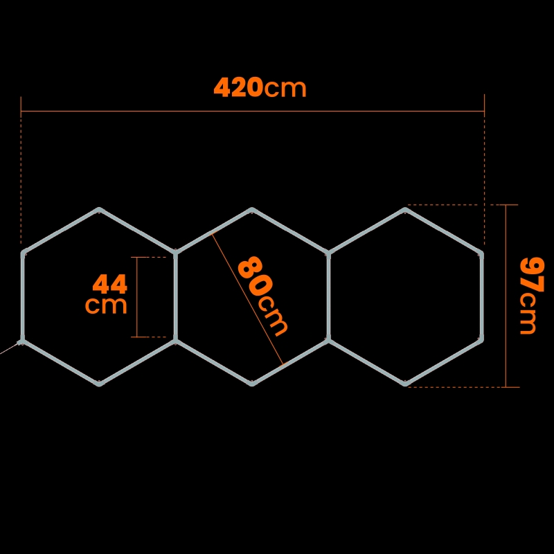 Hexagon do garażu LED 128W 4000K 5432