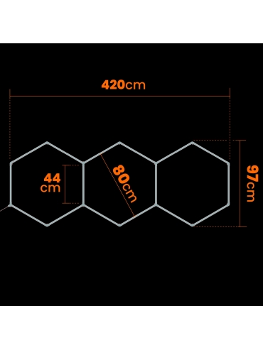 Hexagon do garażu LED 128W 4000K 5432