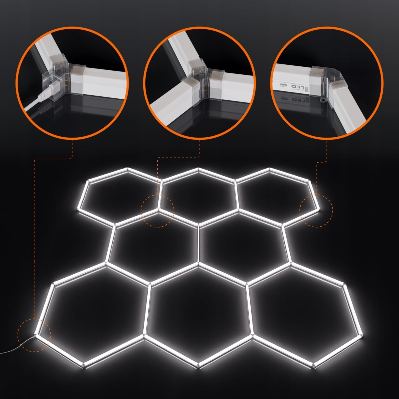 Hexagon do garażu LED 280W 6500K 5402