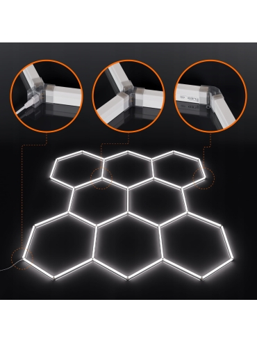 Hexagon do garażu LED 280W 6500K 5402