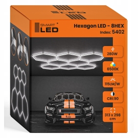 Hexagon do garażu LED 280W 6500K 5402