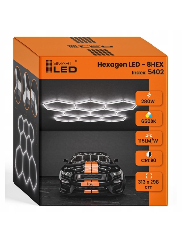Hexagon do garażu LED 280W 6500K 5402