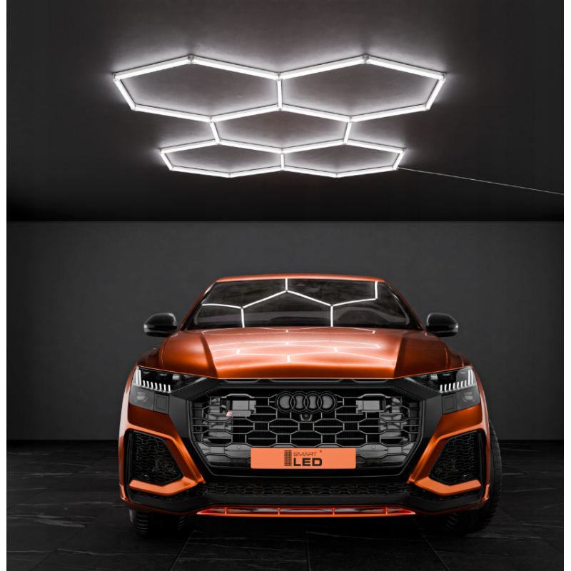 Hexagon do garażu LED 192W 6500K 5400