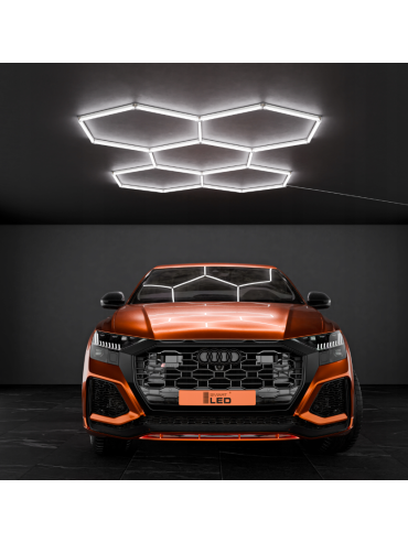 Hexagon do garażu LED 192W 6500K 5400